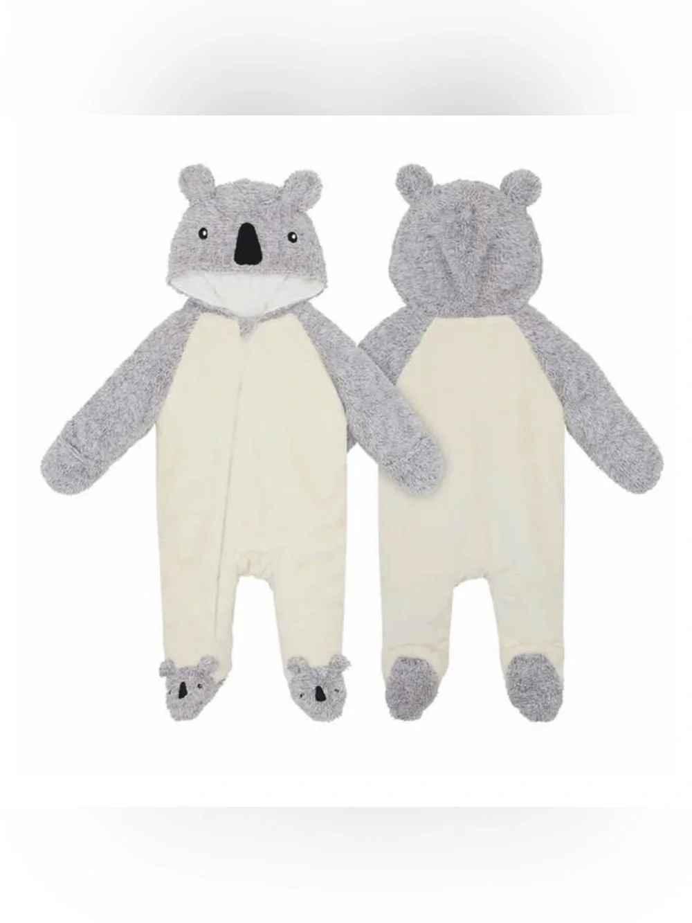 NWT Toddler Koala Hooded Fleece Pramsuit Footless 18–24M Factory Sealed
